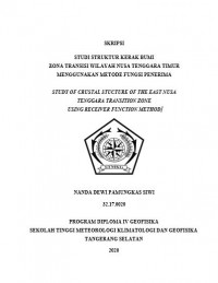 Image of Studi Struktur Kerak Bumi Zona Transisi Wilayah Nusa Tenggara Timur Menggunakan Metode Fungsi Penerima
