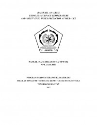 Image of ANALISIS CURAH HUJAN DENGAN PREDIKTOR SUHU MUKA LAUT DAN 