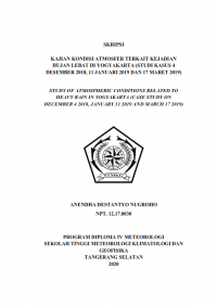 Image of Kajian Kondisi Atmosfer Terkait Kejadian Hujan Lebat di Yogyakarta (Studi Kasus 4 Desember 2018, 11 Januari 2019 dan 17 Maret 2019)