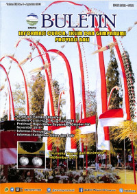 Image of Buletin Informasi Cuaca, Iklim dan Gempabumi Provinsi Bali Tahun XIII No. 8 - Agustus 2019