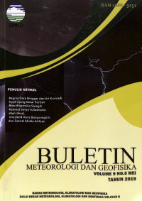 Image of Buletin Meteorologi dan Geofisika Volume 9 No.5 Mei Tahun 2019