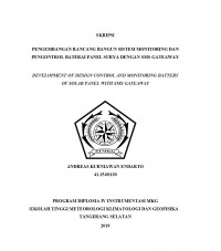 Image of PENGEMBANGAN RANCANG BANGUN SISTEM MONITORING DAN PENGONTROL BATERAI PANEL SURYA DENGAN SMS GATEAWAY