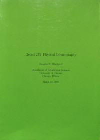 Image of Geosci 233: Physical Oceanography
