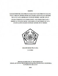 Image of KARAKTERISTIK GELOMBANG BADAI DAN GELOMBANG PASANG PASCA SIKLON TROPIS ERNIE DAN DAHLIA DI KAWASAN PESISIR SELATAN JAWA BERBASIS COUPLED MODEL ADCIRC-SWAN