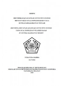 Image of Identifikasi Quasi Linear Convective Systems Menggunakan Dual Doppler Radar Cuaca di Wilayah Kalimantan Tengah