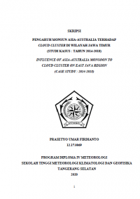 Image of Pengaruh Monsun Asia-Australia terhadap Cloud Cluster di Wilayah Jawa Timur (Studi Kasus : Tahun 2014-2018)
