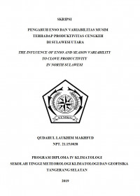 Image of Pengaruh ENSO dan Variabilitas Musim Terhadap Produktivitas Cengkeh di Sulawesi Utara