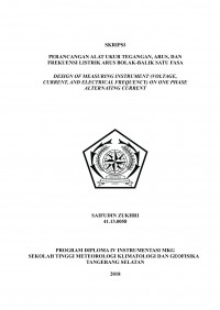 Image of PERANCANGAN ALAT UKUR TEGANGAN, ARUS, DAN FREKUENSI LISTRIK ARUS BOLAK-BALIK SATU FASA