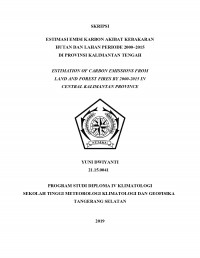 Image of Estimasi Emisi Karbon Akibat Kebakaran Hutan dan Lahan Periode 2000-2015 di Provinsi Kalimantan Selatan