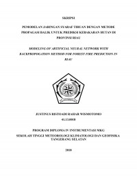 Image of PEMODELAN JARINGAN SYARAF TIRUAN DENGAN METODE PROPAGASI BALIK UNTUK PREDIKSI KEBAKARAN HUTAN DI PROVINSI RIAU