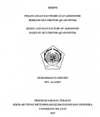 Image of Perancangan Dan Pembuatan Aerosonde Berbasis Multirotor (Quadcopter)