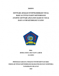 Image of SOFTWARE APLIKASI SYNOPTIK BERBASIS VISUAL BASIC 6.0 UNTUK STASIUN METEOROLOGI