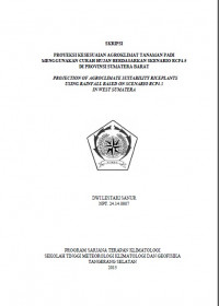 Image of JURNAL PROYEKSI KESESUAIAN AGROKLIMAT TANAMAN PADI DI
PROVINSI SUMATERA BARAT MENGGUNAKAN CURAH HUJAN
BERDASARKAN SKENARIO RCP4.5