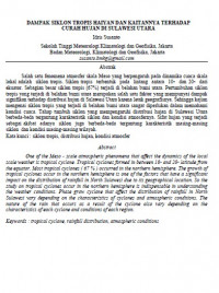 Image of DAMPAK SIKLON TROPIS HAIYAN DAN KAITANNYA TERHADAP CURAH HUJAN DI SULAWESI UTARA