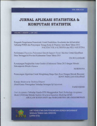 Image of JURNAL APLIKASI STATISTIKA & KOMPUTASI STATISTIKA VOLUM.7 NOMOR 1 JUNI 2015
