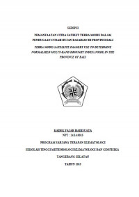 Image of JURNAL PEMANFAATAN CITRA SATELIT TERRA MODIS UNTUK MENENTUKAN
NORMALIZED MULTY-BAND DROUGHT INDEX (NMDI) DI PROVINSI BALI