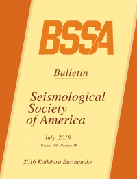 Image of BSSA BULLETIN SEISMOLOGICAL SOCIETY OF AMERICA July  2018 volume 108 number 3B