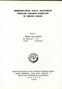 Image of memperhatikan cuaca berdasarkan fenologi tanaman rambutan di daerah bogor