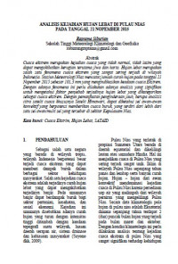 Image of ANALISIS KEJADIAN HUJAN LEBAT DI PULAU NIAS PADA TANGGAL 21 NOPEMBER 2015